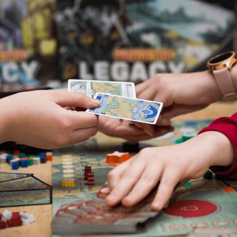 People playing a boardgame