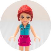 Woman in a pink skirt lego