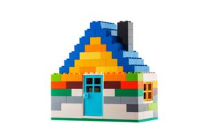 A picture of a Lego® brick house in Dawsonville